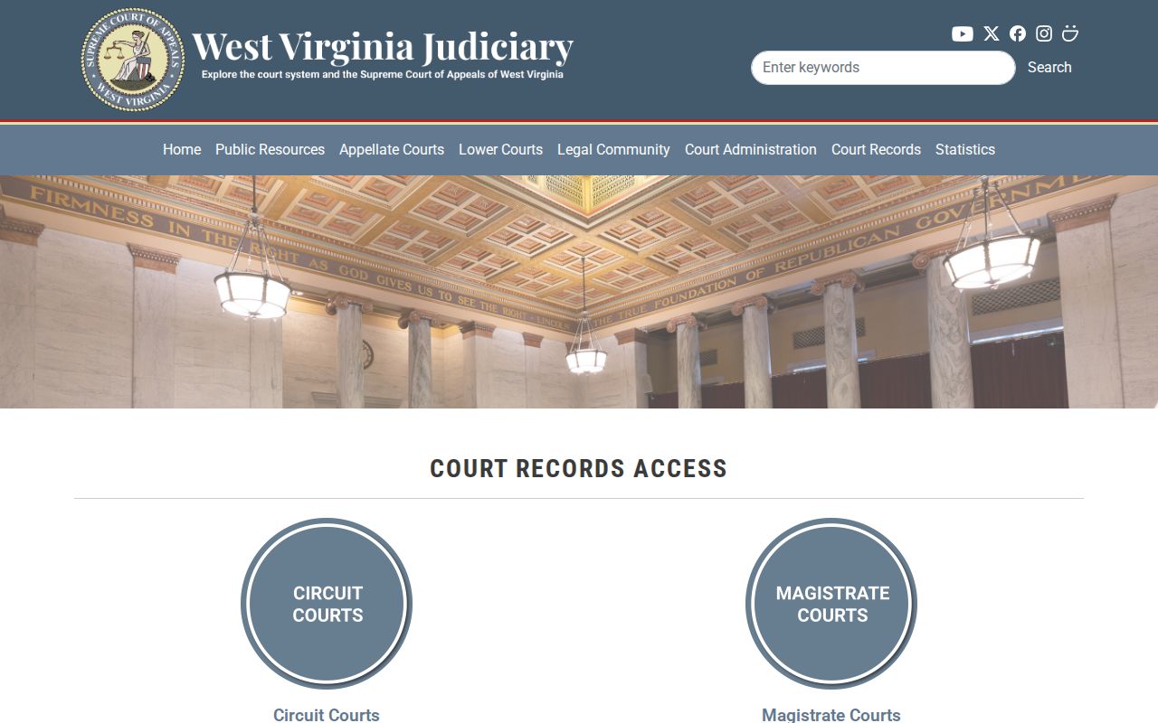 West Virginia court record access hub for Taylor County Circuit and Magistrate searches